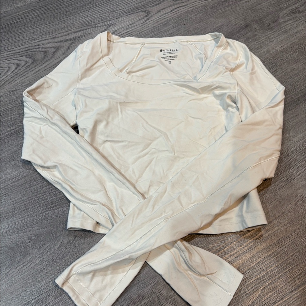 athleta cream long sleeve